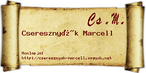 Cseresznyák Marcell névjegykártya